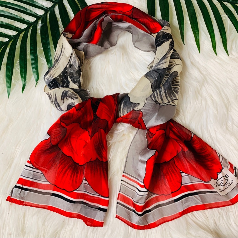 Vintage Silk Oscar De La Renta Scarf